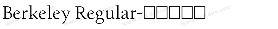 Berkeley Regular字体转换